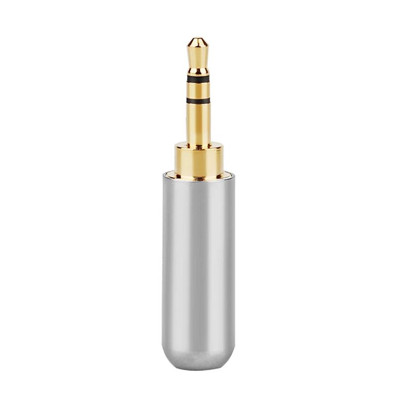 QYFANG 2,5 мм 3/4 полюсный наушник пайка аудио разъем для наушников ремонт кабеля Разъем припой провода разъем металлический литой адаптер - Цвет: 3 pole silver