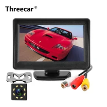 Sistema di parcheggio Auto Monitor NTSC PAL 4.3 Pollici TFT LCD Car Monitor con 8 LED di visione notturna di Parcheggio Posteriore Vista macchina Fotografica di Backup