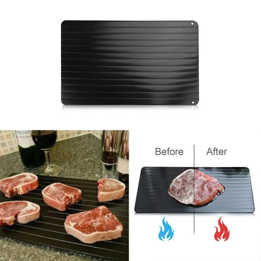EZLIFE Magic Defrost Tray Safe Fast Thawing Frozen Fish Sea Food Meat Metal Plate Defrosting Tray Kitchen Cook Gadget Tool EZLIFE Magic Defrost Tray Safe Fast Thawing Frozen Fish Sea Food Meat Metal Plate Defrosting Tray Kitchen Cook Gadget Tool