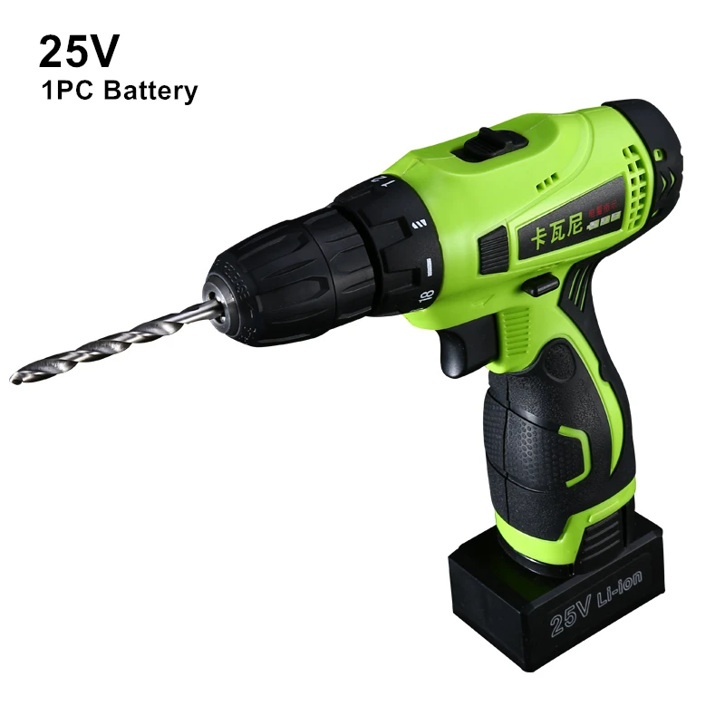 25v Cordless Screwdriver Rechargeable Drill Battery Electric Drill One Lithium Battery Plus Parts Parafusadeira Furadeira Tools