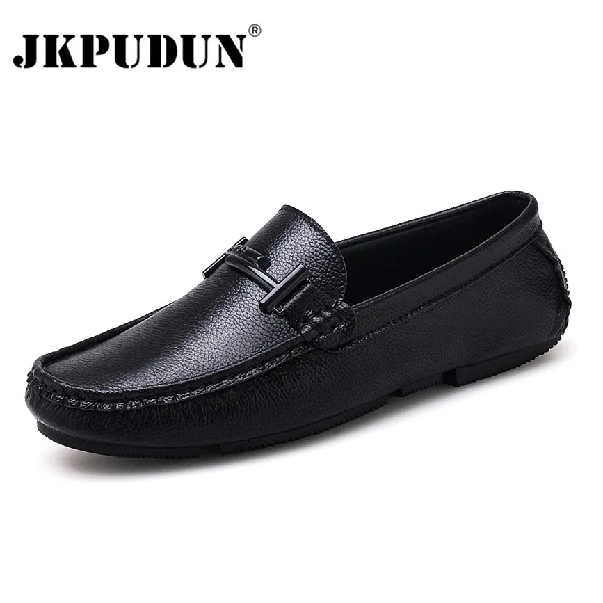 JKPUDUN Italian Mens Shoes Casual Brands Slip On Formal ...