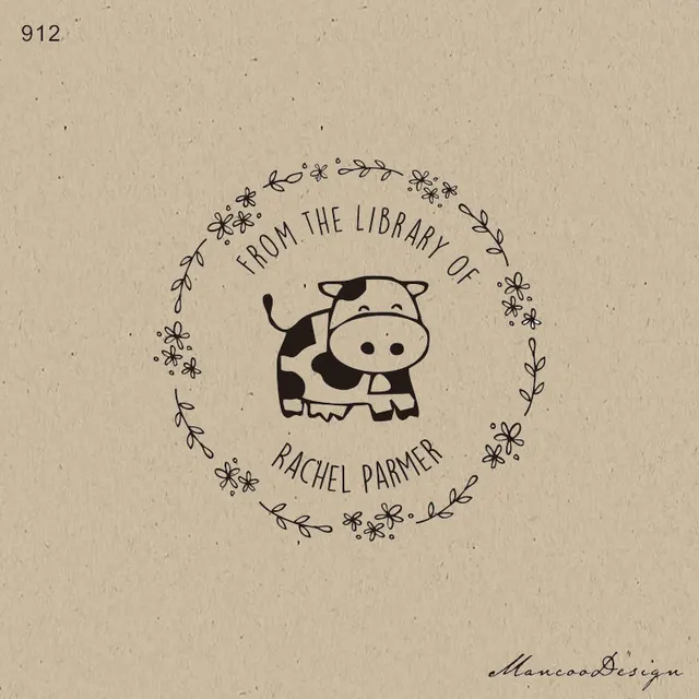 cow teacher stamp from