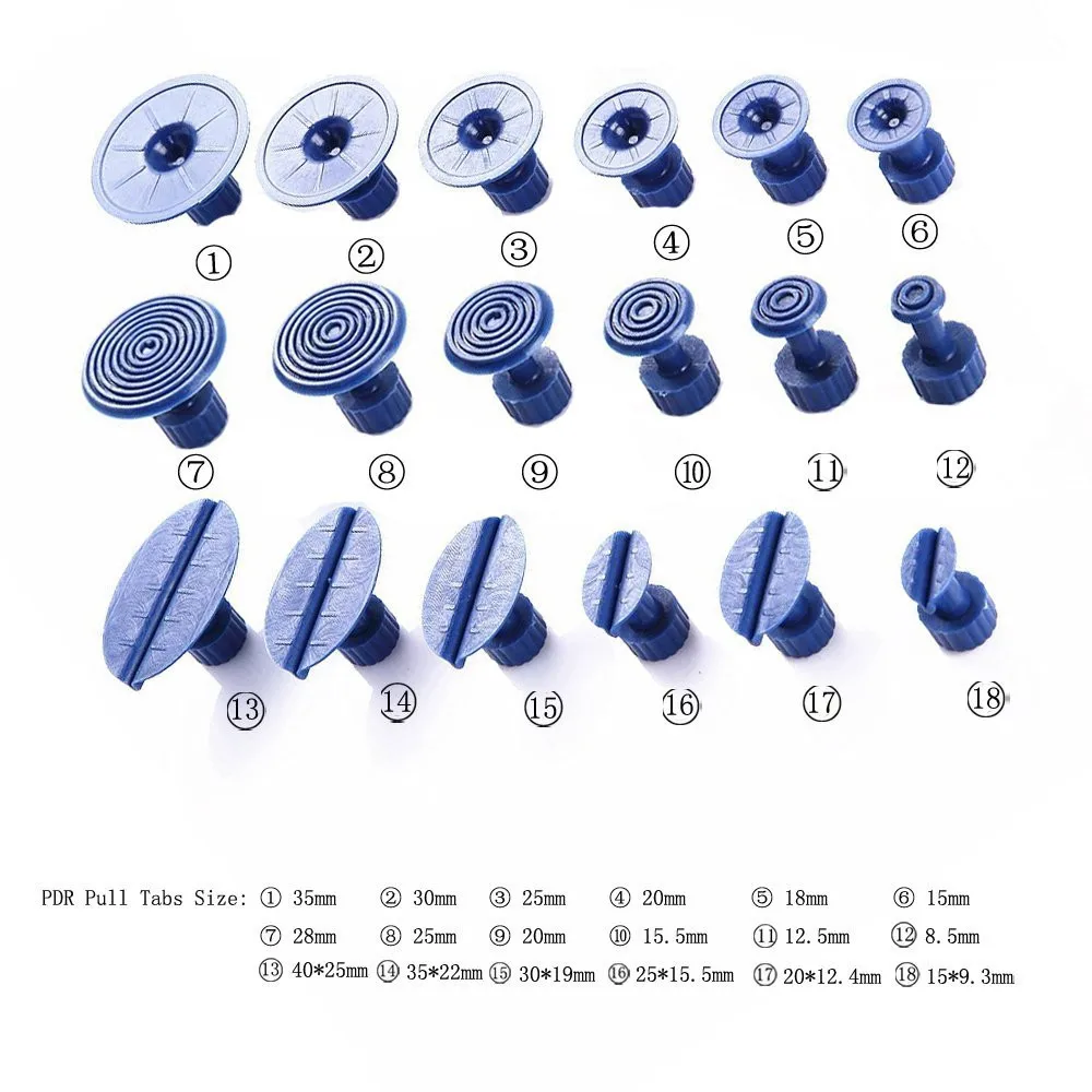 Автомобильный скользящий молоток вмятин Съемник автомобильный безболезненный вмятин ремонтный набор для удаления града PDR инструмент с 18x вытягивающими вкладками для автомобиля инструмент для ремонта кузова