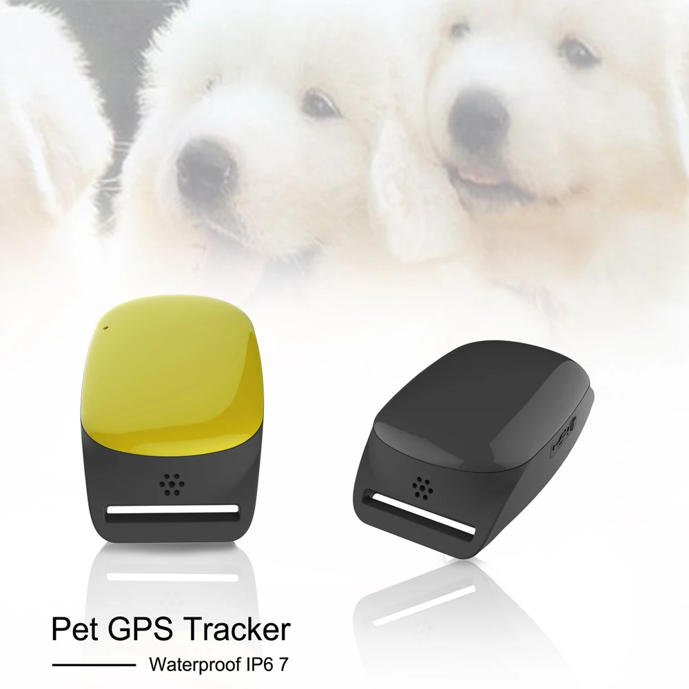 Mini Waterproof Pets Collar GPS Tracker Real time Locator GPS+LBS Location Locator for Dog Cat Tracking Geofence