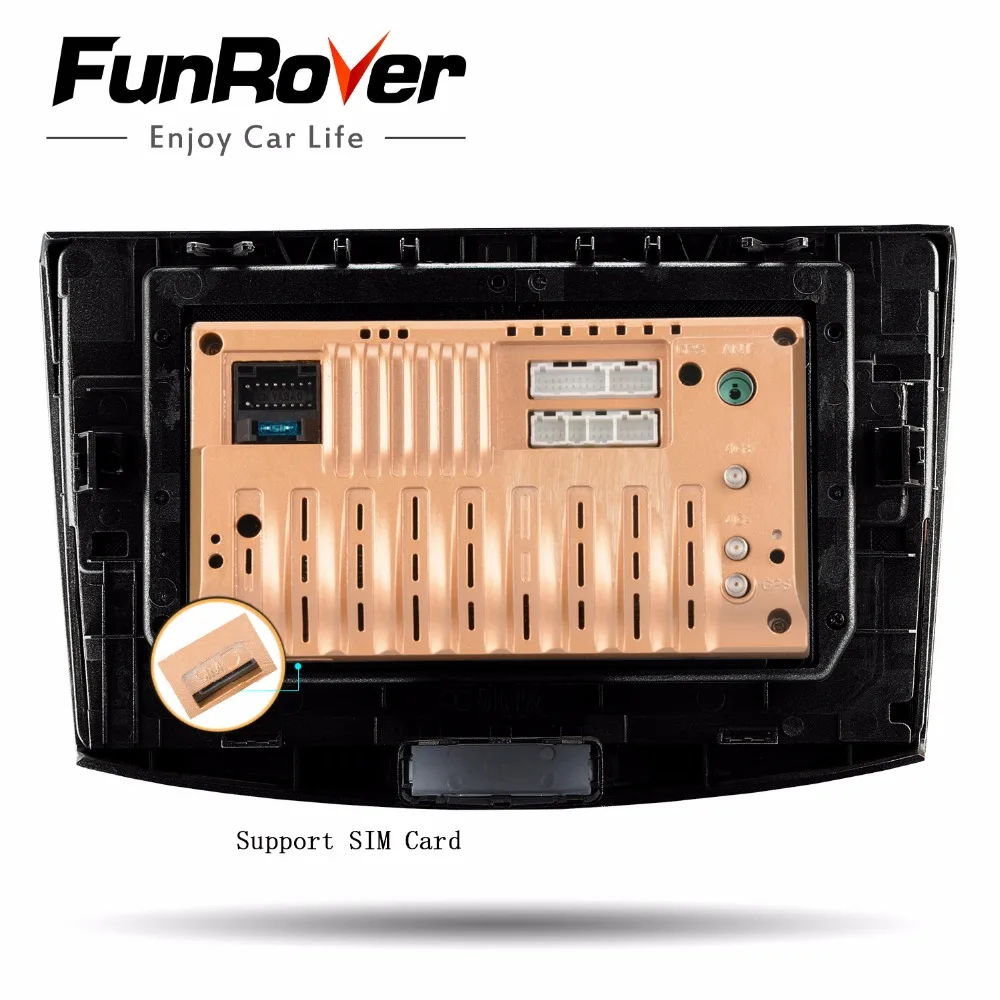 Perfect Funrover car multimedia player 2 din android 9.0 dvd radio gps for Passat B6 B7 CC Magotan Touran Split screen SIM 4G+64G stereo 5