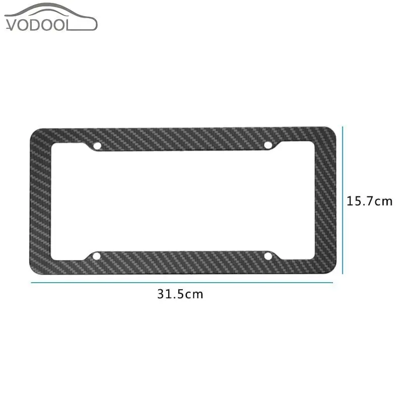 Универсальный американский номерной знак рамка Черный углеродного волокна номерной знак бирка Крышка для переднего заднего кронштейна w/Винты авто аксессуар