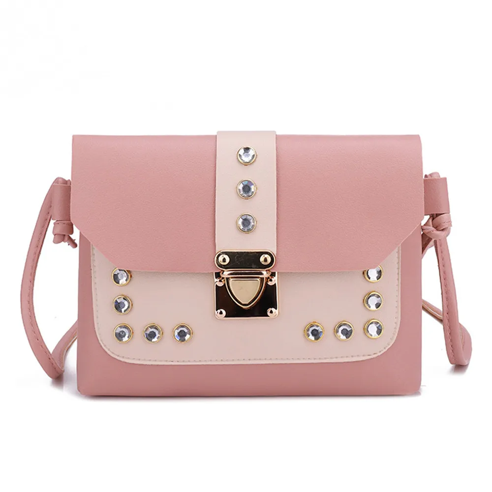 Женская поясная сумка, 4 цвета, стразы, заклепки, сумка на пояс, банан, сумочка, косметичка, маленькая сумка, сумка-мессенджер, сумка на пояс, женская сумка A01 - Цвет: Pink purse