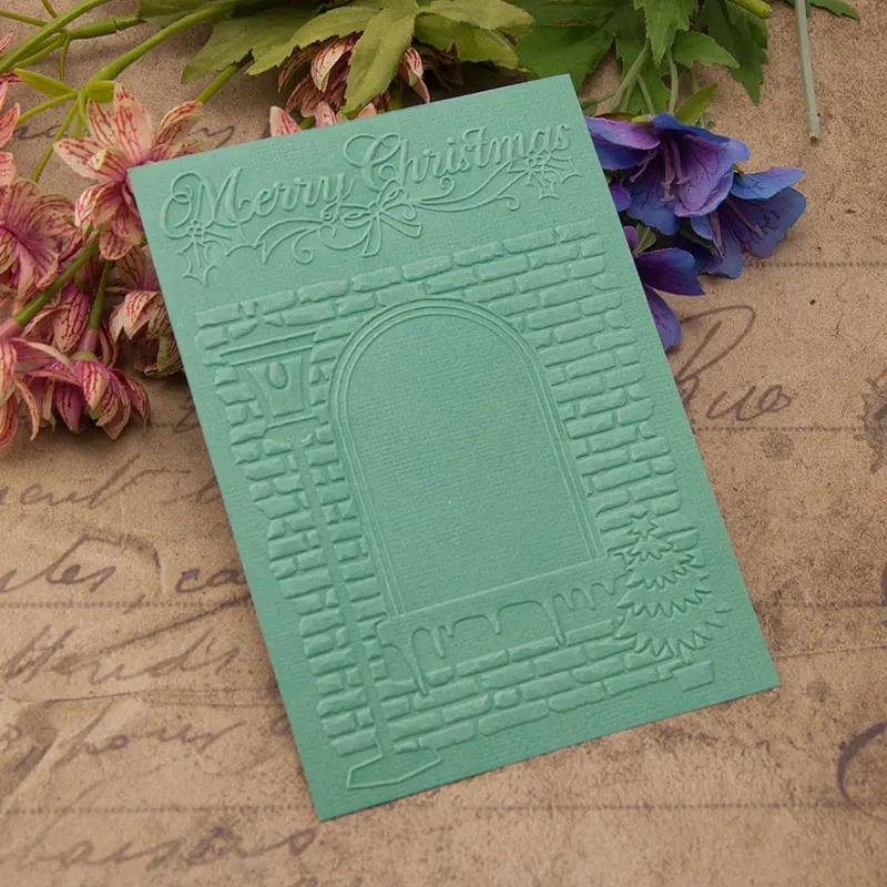  Merry Christmas Plastic Template Embossing Folder For Scrapbooking DIY Paper Card Photo Album Party - 32955561113