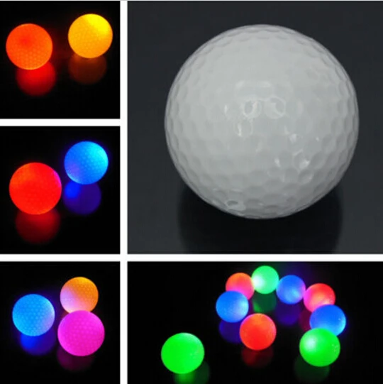 

New 1Pc Light-up Color Flashing Glowing Electronic Golf Ball For Night Golfing Gift Drop shipping