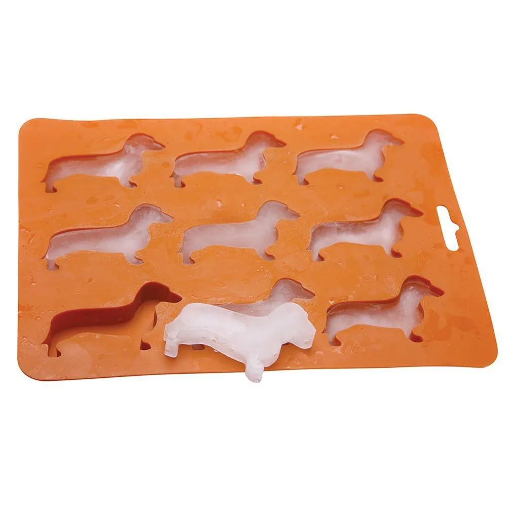 Такса кубик льда лоток Силиконовая Форма собаки форма конфеты делая желатин установка