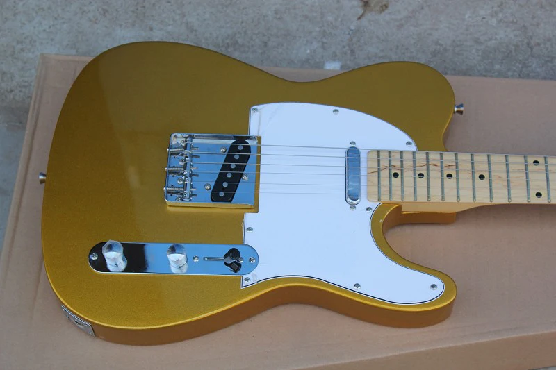 

Free Shipping top quality factory custom New Arrival F Telecaster Gold color Electric Guitar Standard Guitar 11 12