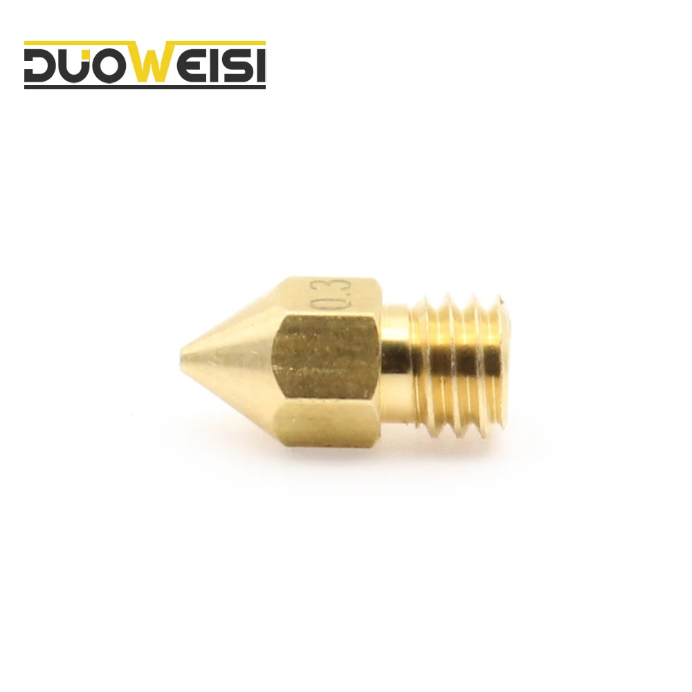 M6 screw 1.75/3mmFilament Print Head For Makerbot Ultimaker 3D Printer Brass MK8 Nozzle0.2/0.3/0.4/0.5/0.6MM High Quality