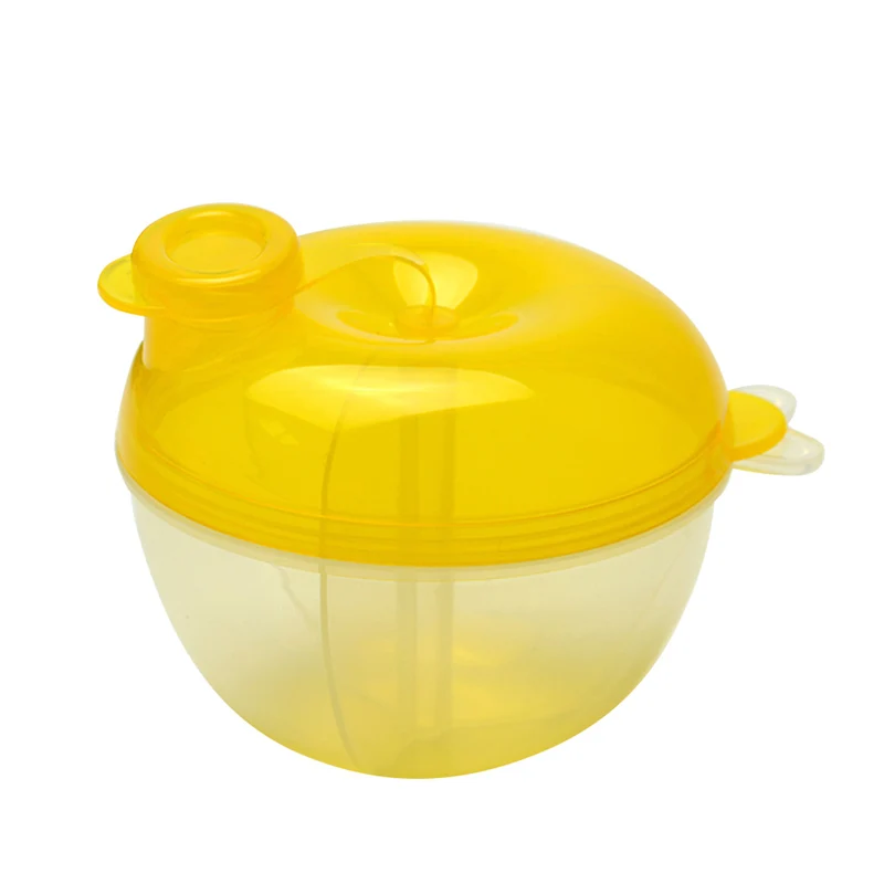 1 шт. портативный дозатор для сухого молока для младенцев, бутылочка для сухого молока и контейнер для еды, 3 ячейки, сетчатая коробка - Цвет: yellow