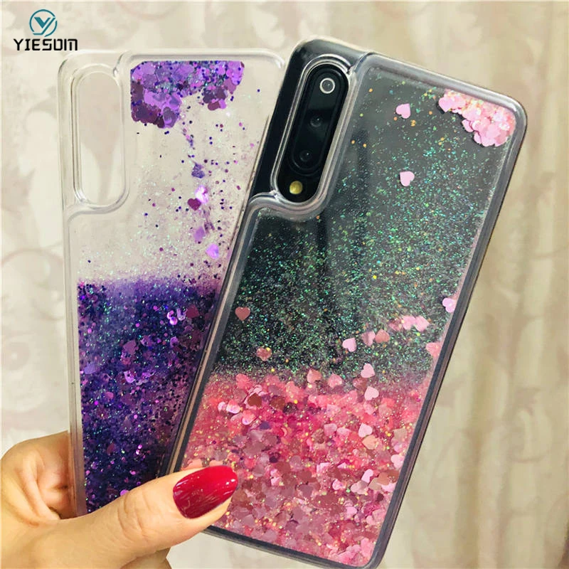 Мягкий силиконовый чехол из ТПУ с жидкими блестками для Xiaomi Mi 9 SE 8 Lite A2 A1 Redmi Note 7 6 5