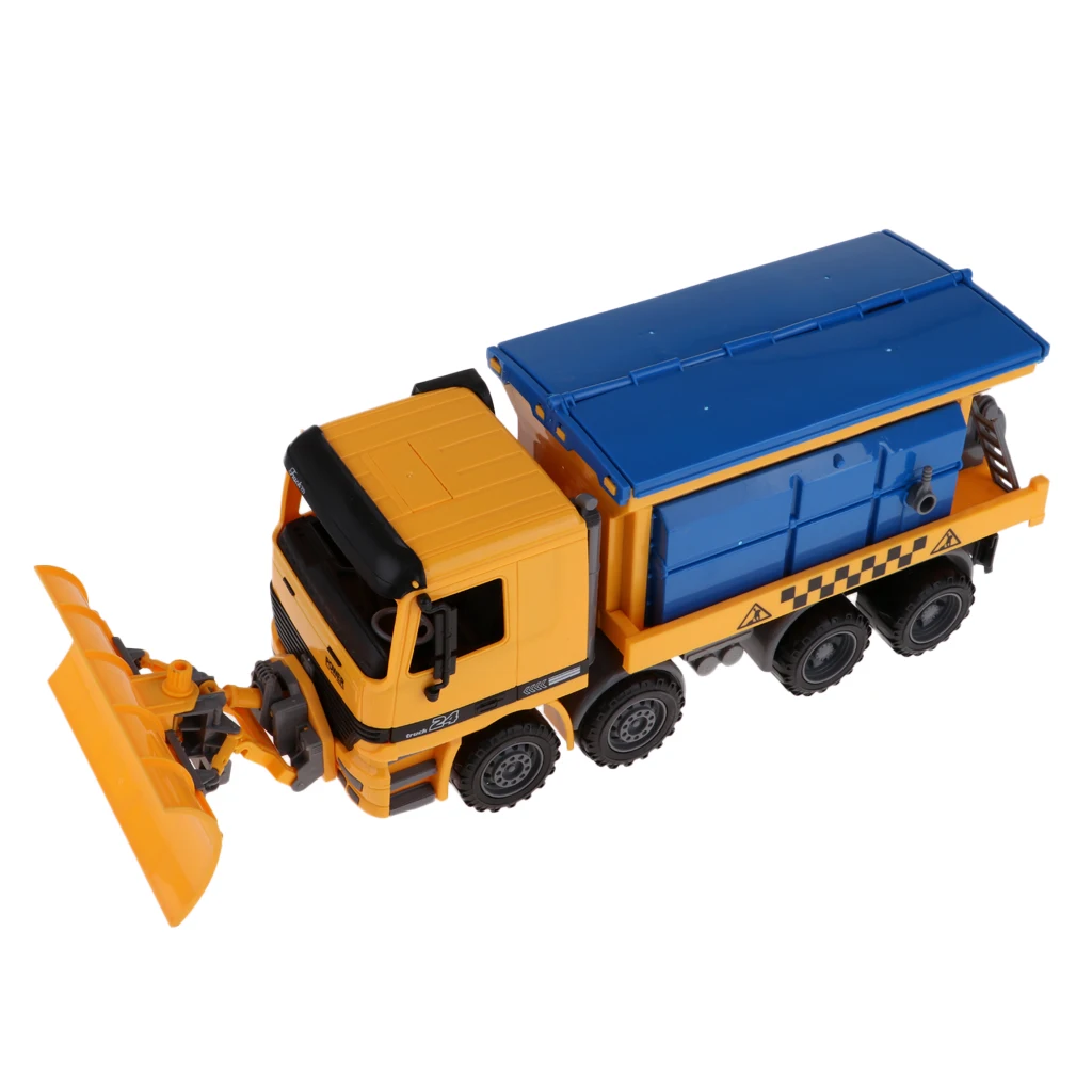 Tanie Śnieg zamiatarka budowa miasta Snowplow Diecast odśnieżarka samochód zabawka dla dzieci, wielofunkcyjny samoczynny pojazd budowlany zabawka