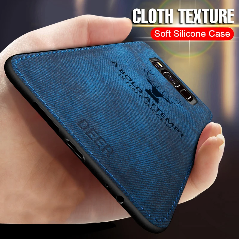 

DEER Luxury Ultra Thin Canvas Texture Cloth Case For Samsung Galaxy S8 S9 Plus Note 8 9 S9Plus Coque Back Vintage Phone Cover
