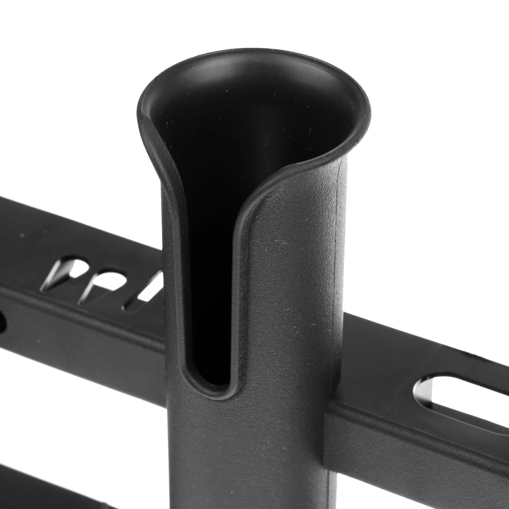 Black Plastic 3 Tube Fishing Rod Holder Rack Bracket Socket for Marine Boat Kayak Canoe Fishing Angling