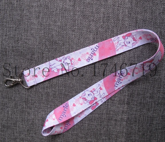 

Free Shipping 20 Pcs Marie Cat key chains Neck Strap Keys Camera ID Card Lanyard G10