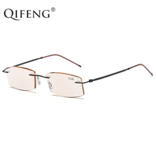 Очки для чтения, Для мужчин Для женщин Сверхлегкий без оправы диоптрий дальнозоркостью мужские очки+ 1,0+ 1,5+ 2,0+ 2,5+ 3,0+ 3,5+ 4,00 QF228