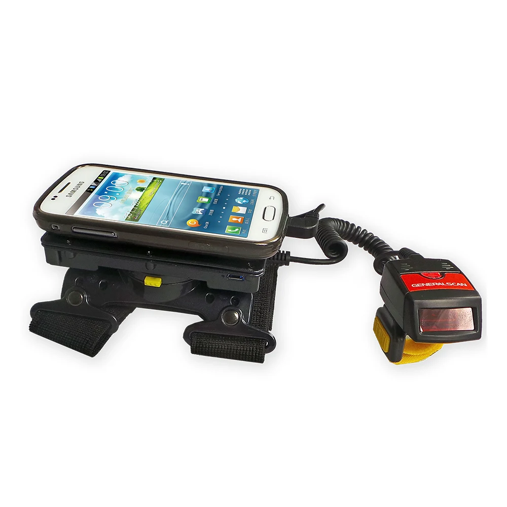  Wearable Finger Ring Barcode Scanner with Display Handheld support Smartphone Android/IOS/win. Gene