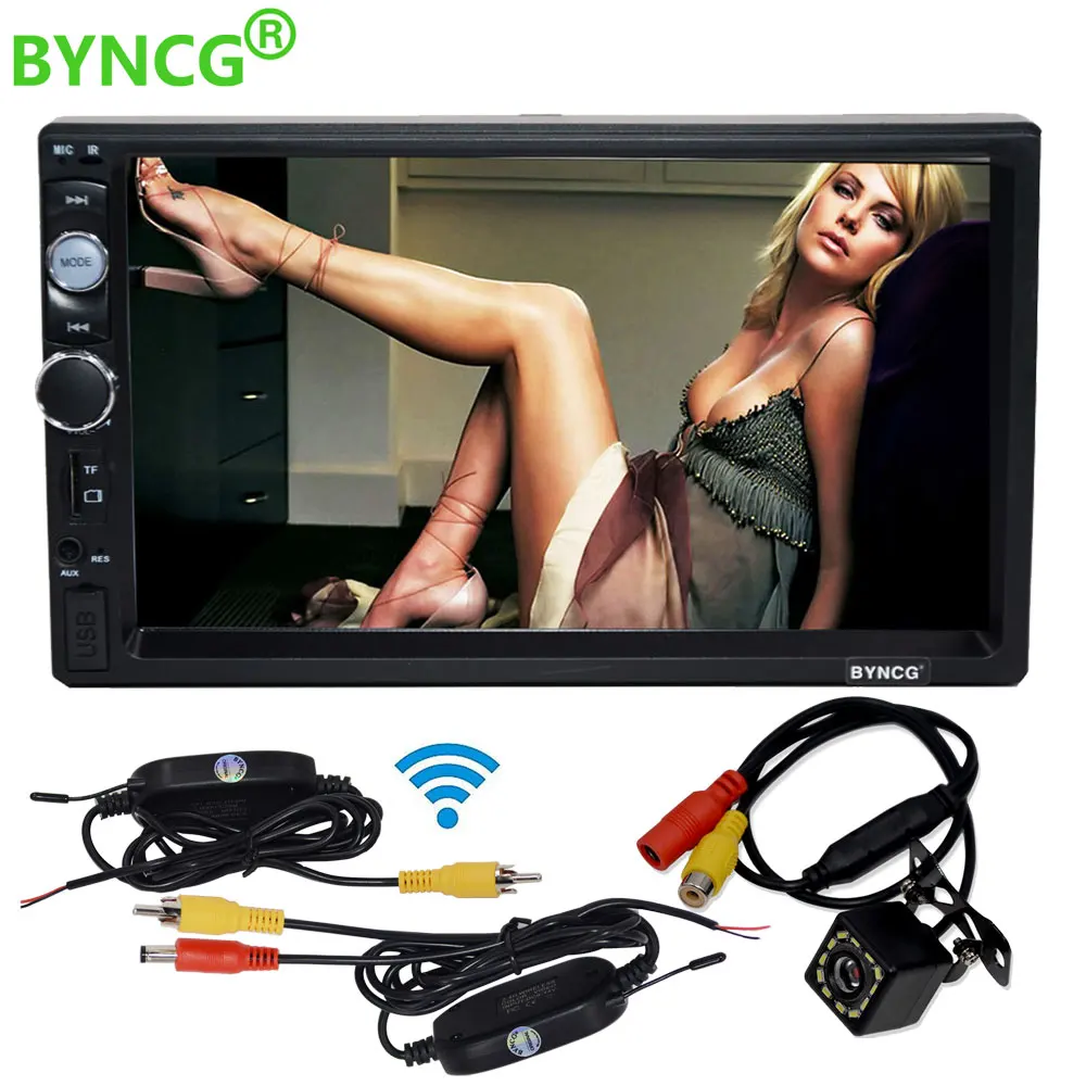 

2 DIN Car Video Multimedia Player Bluetooth HD Stereo Radio FM MP3 MP4 MP5 NO DVD Audio USB Auto Electronics HD Rear View Camera