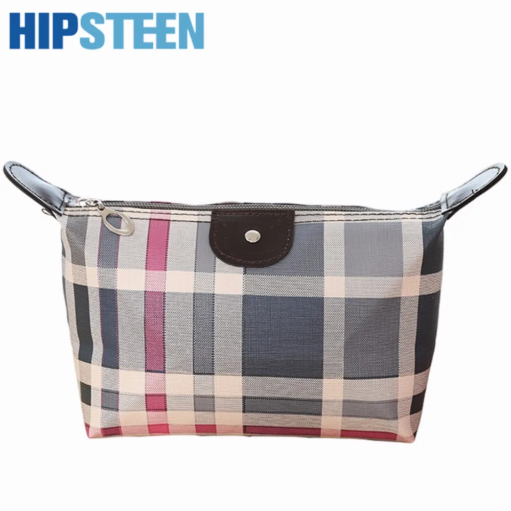 

HIPSTEEN Women Small Bag Portable Cosmetic Bag With Waterproof Printing Design Makeup Bag Cases Store Bag Travel Organizer Khaki