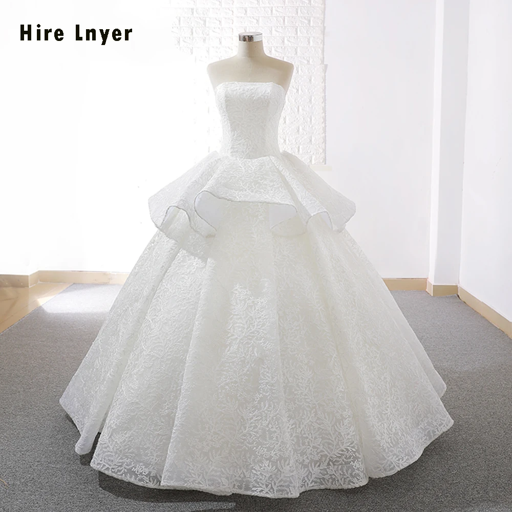 

HIRE LNYER Custom Made Strapless Princess Luxuris Lace Ball Gown Wedding Dress China Vestido De Noiva Renda Alibaba Retail Store