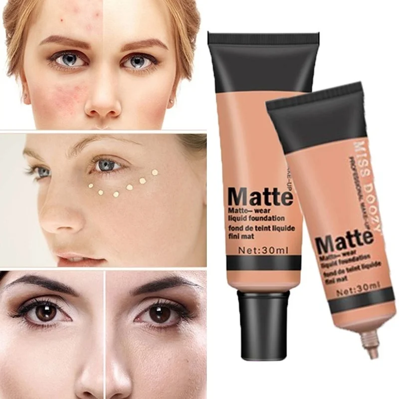 

Professional Concealer Base Matte Liquid Foundation Makeup Waterproof Face Concealer Foundation Cosmetics Repair Face Make Up