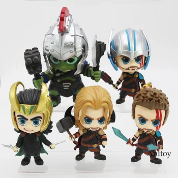 

Thor 3 Ragnarok Figures Toy Thor Gladiator Q Version Doll Bobble Head PVC Action Figure Car Decoration Toys 5 Styles