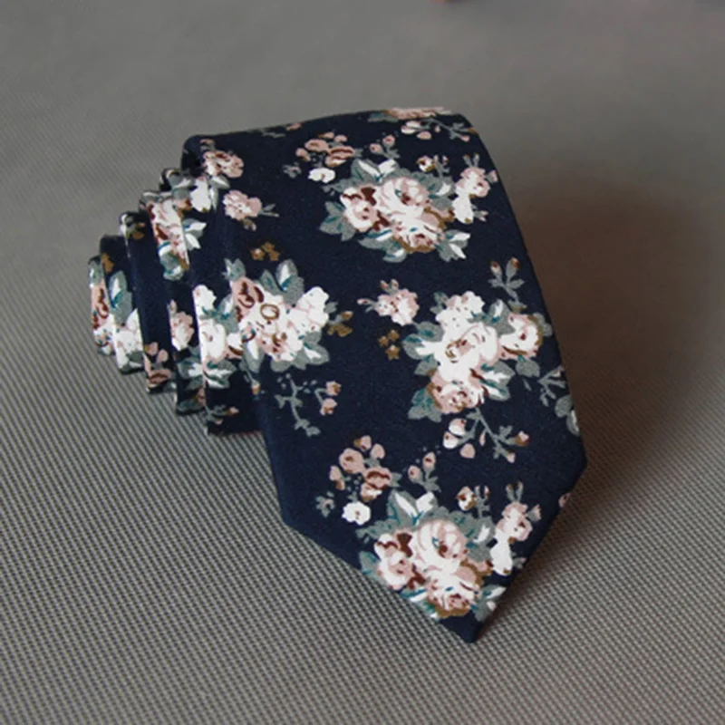 RBOCOTT Цветочные Галстуки для мужчин из хлопка с принтом Мужские галстуки 6 см тонкий шейный галстук узкие галстуки для свадебной вечеринки