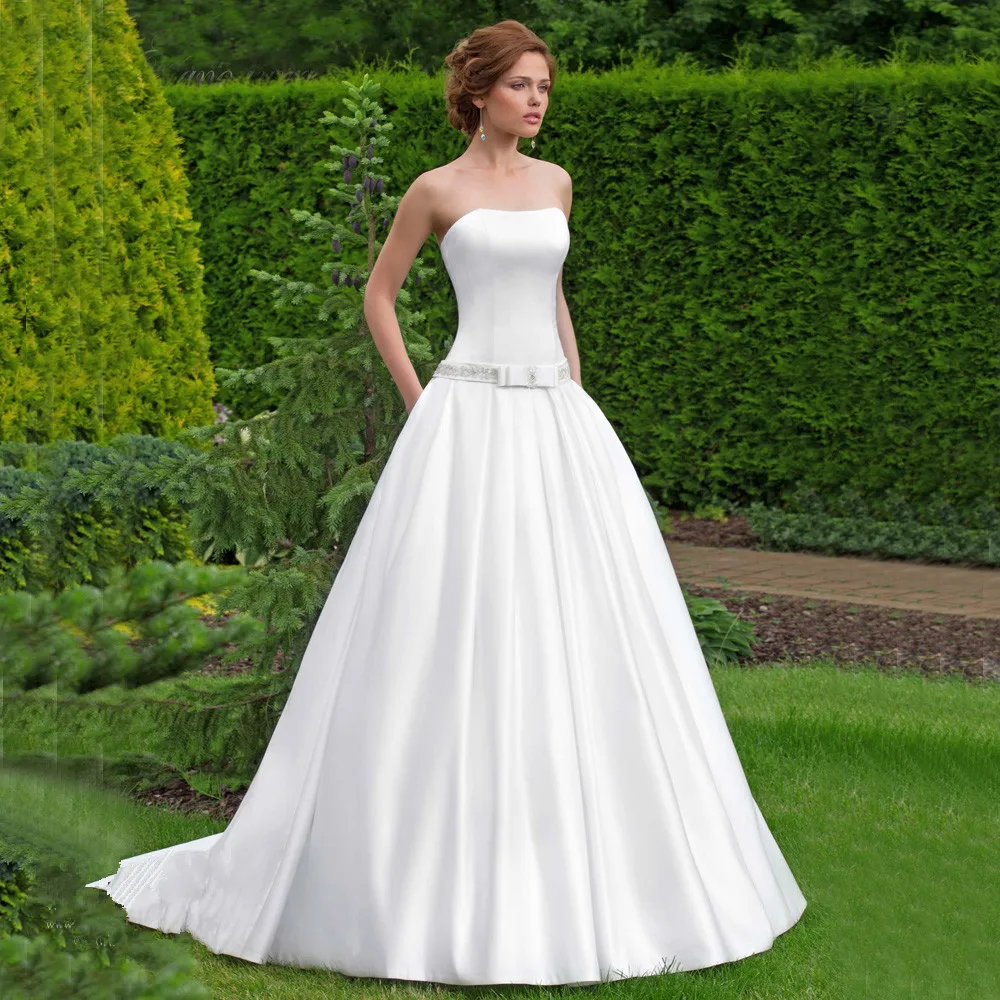 Popular Simple Strapless Wedding Dresses-Buy Cheap Simple ...
