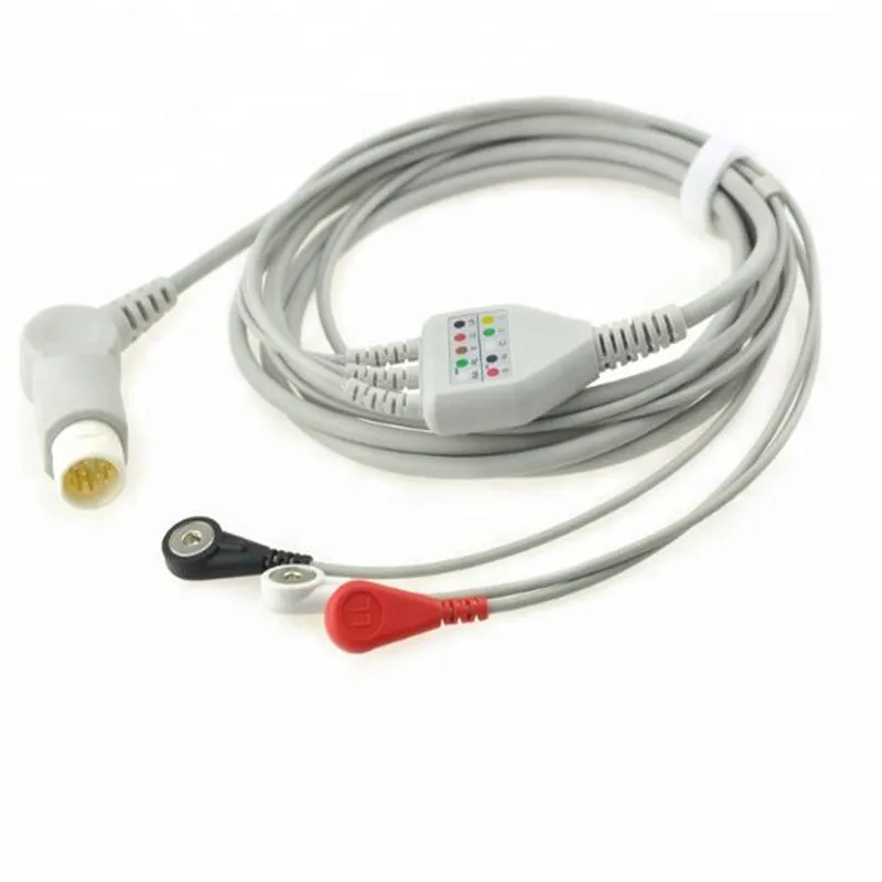 Compatible For Philips Hp 12pin Mp20 30 Vm6 Patient Monitor Ecg Cable One Piece 3 Leads Ecg