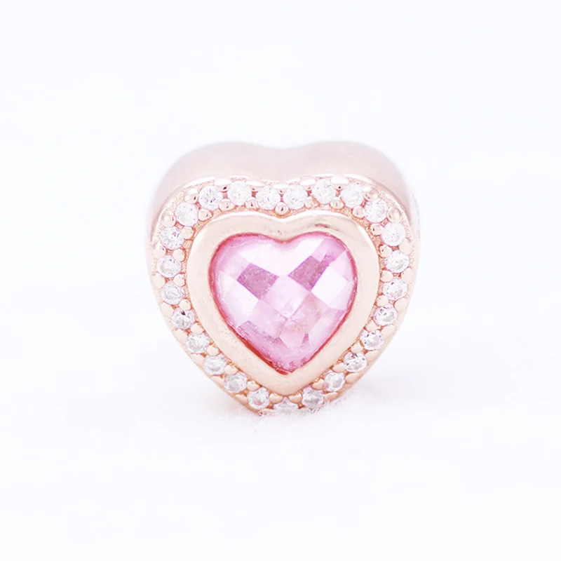 Цветной кристалл 925 бусинка из ленты Подвеска Шарм Подходит Pandora браслет ожерелье DIY женские ювелирные изделия