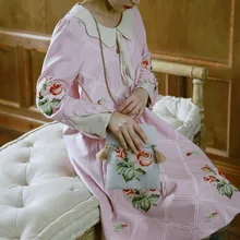 Линетт's chinoisery весна осень женские оригинальные дизайнерские милые платья с вышивкой