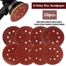 125mm 10pcs Round Sandpaper Disk Sand Sheets Grit 60-2000 Hook Loop Sanding Disc For Sander Grits 125mm 10pcs Round Sandpaper Disk Sand Sheets Grit 60-2000 Hook Loop Sanding Disc For Sander Grits