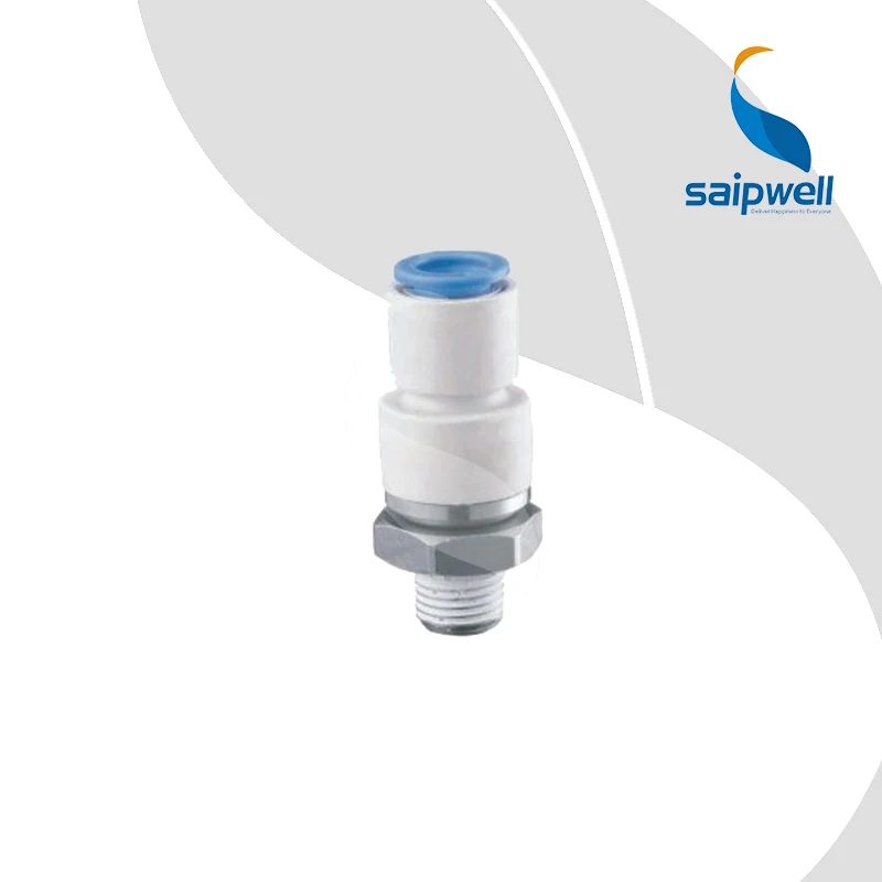 

KSH06-02S pneumatic fitting connectors 6mmOD push in tube fitting Fast Speed Connecting joint with External Thread