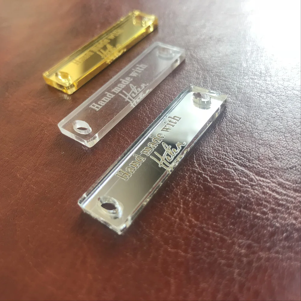 Personalized acrylic tag,clothing tag,sewing on acrylic labels tags, crochet hatsglovesbag,Custom labels for handmade products (1)