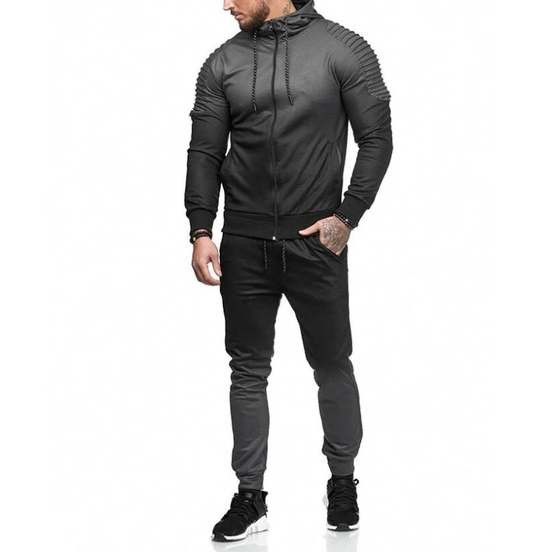 Tracksuit Hoodies Sport Suit Running Men Set  (5)