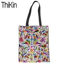 THIKIN сверхмощная женская сумка-шоппер собака Otomi печать сумка через плечо женская модная холщовая сумка-шоппер для рециркуляции Bolsa