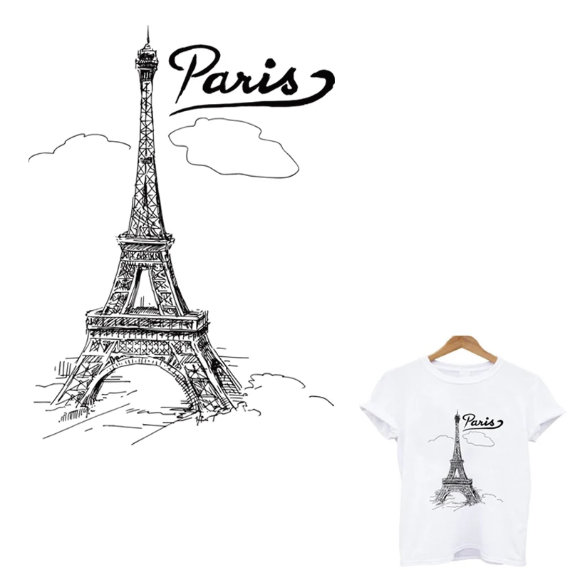 

Hpt Applications for ironing clothes Paris Tower patch iron on patches Applications for ironing clothes stripe iron-on transfers