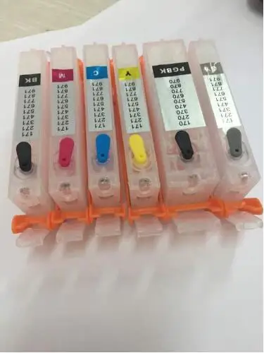 6PK PGI 470 CLI 471 Refillable ink Cartridge For Canon PGI 470 CLI 471 Pixma MG5740 MG6840