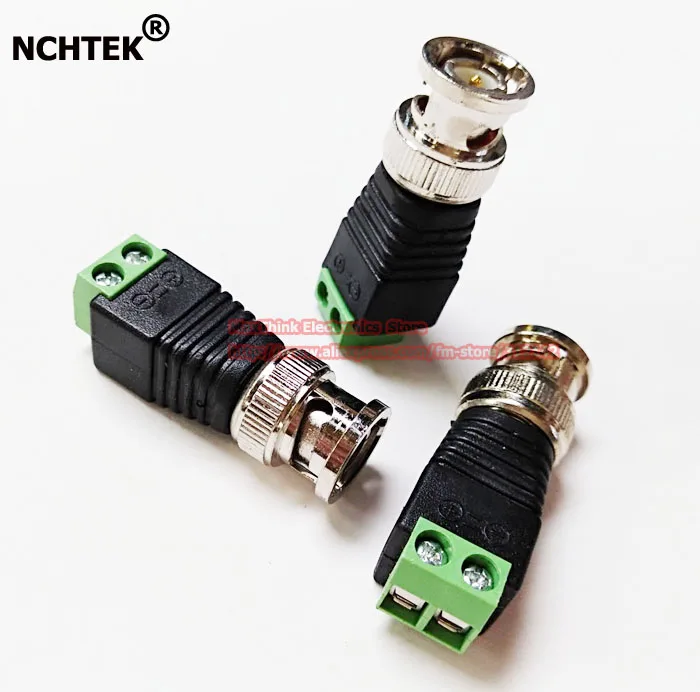 NCHTEK CAT5 для камеры CCTV видео балун BNC штекер AV винтовой клеммный Разъем