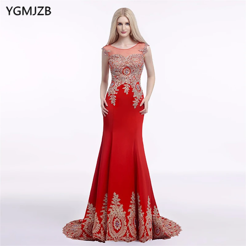 red and gold prom dresses 2018