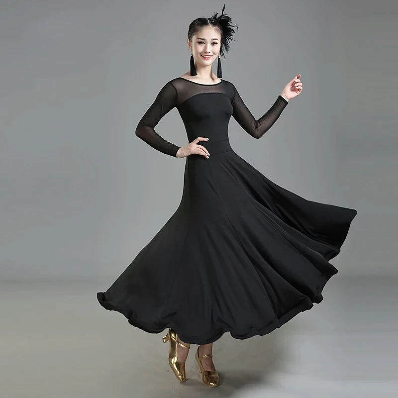 4 colors Lady Ballroom Dancing Dress Modern Dance Competition Costume women Waltz Tango Foxtrot Quickstep dresses Promotion