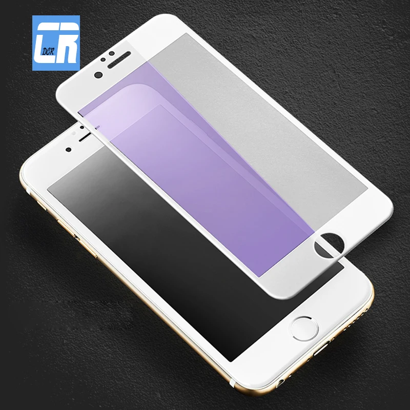 DCR 5D(4D модернизированный) полное покрытие экрана протектор Закаленное стекло для iPhone X 8 7 6 6s плюс анти синий светильник защитная пленка