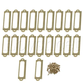 

20 x Office Library Post Office File Frame Drawer Tag Label Holder Yellow