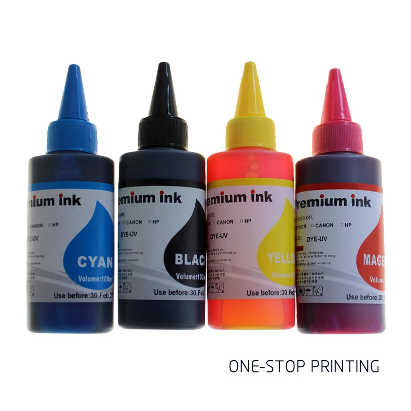 Tinta de tinte Universal para impresoras Canon, HP Brother, 4 colores  prémium, BK C M Y, todas las impresoras ciss, 400ML|4 color ink|dye inkink  for canon - AliExpress
