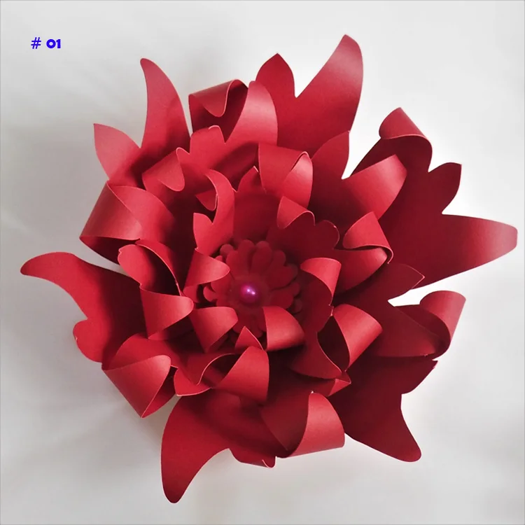 Us 177 29 Off20cm Thick Cardstock Rose Diy Paper Flowers For Wedding Event Backdrops Decorations Baby Nursery Wall Decor Video Tutorials In