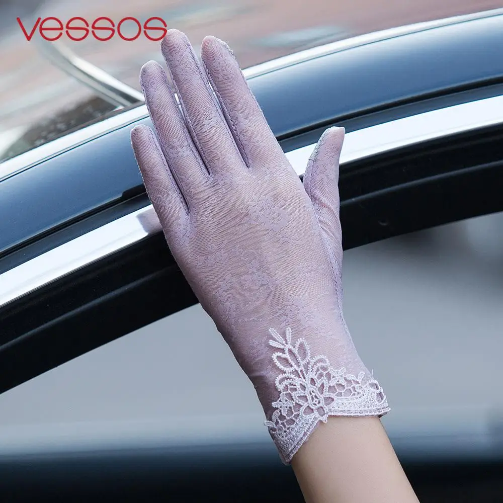 Женские летние перчатки с защитой от ультрафиолетовых лучей, кружевная перчатка, защитные тонкие перчатки для вождения, противоскользящие женские перчатки, варежки