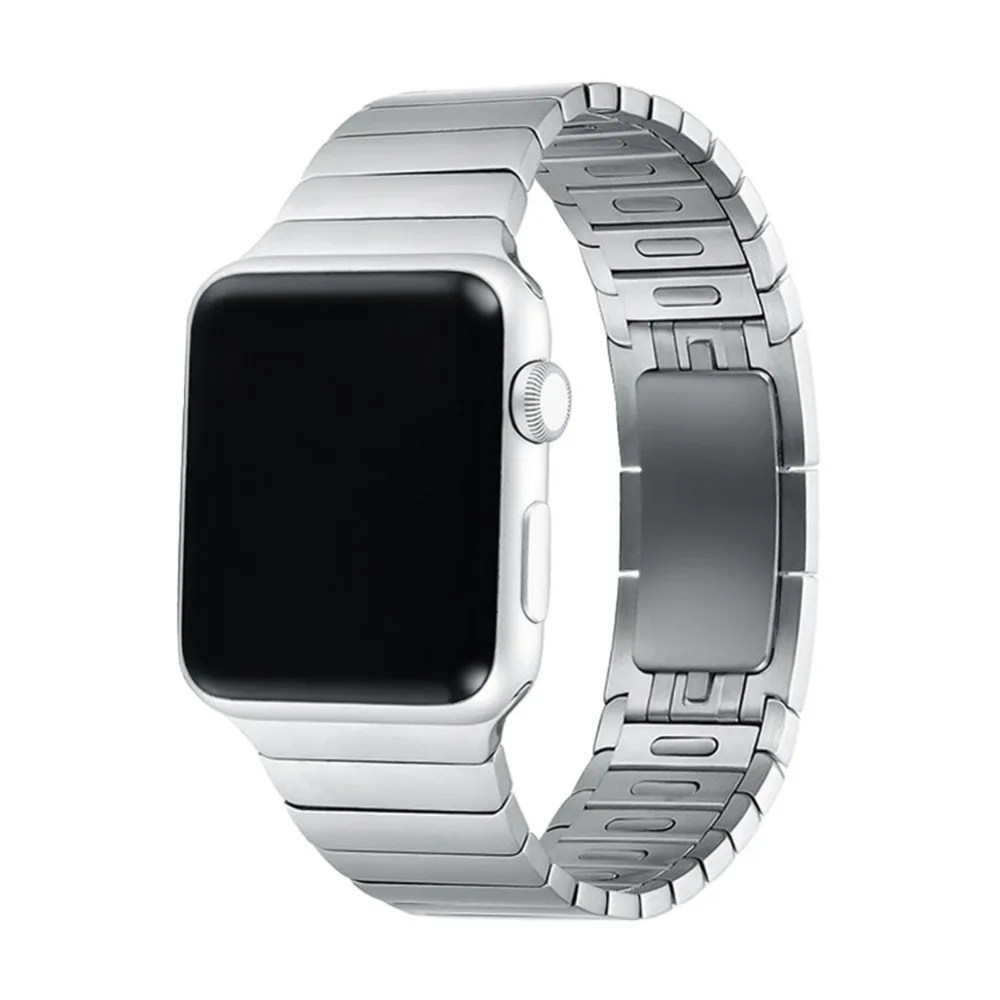 For Apple Watch Premium 316L Stainless Steel iWatch Detachable Band Strap invisible Clasp With Adapter Connector